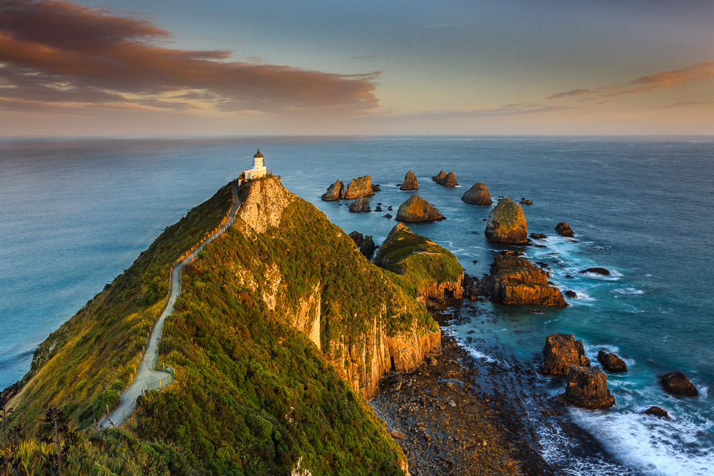 Nugget Point Lighthouse, Catlins Coast, Neuseeland