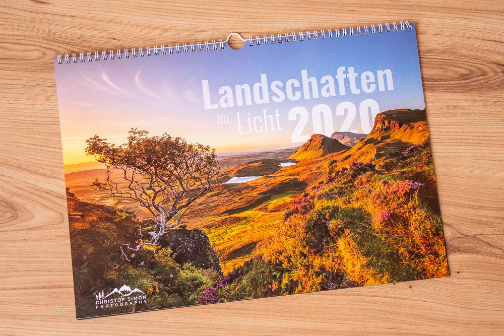 Jahreskalender "Landschaften im Licht 2020" von Christof Simon