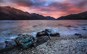 Lake Wakatipu Sunrise, Neuseeland