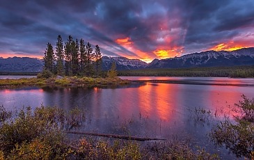 Lower Kananaskis Lake, Alberta, Kanada