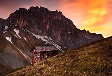 Erinnerungshütte, Wettersteingebirge, Tirol, Österreich