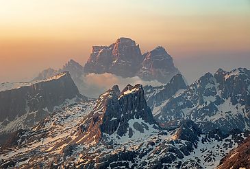 Monte Pelmo and Monte Averau, Dolomiten, Venezien, Italien