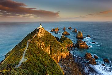 Nugget Point Lighthouse, Catlins Coast, Neuseeland