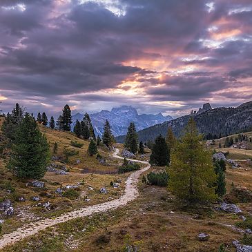 Am Passo Falzarego, Dolomiten, Belluno, Italien