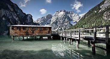 Wild Lake, Pragser Wildsee, Dolomiten, Südtirol, Italien