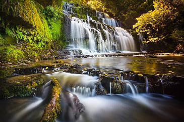 Flowing Beauty, Purakaunui Falls, Catlins Coast, Neuseeland